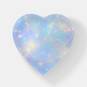 Heart Shape Elegant Opal Prism Gemstone Pattern Paperweight