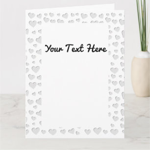 Heart Shape Faux Paper Cut Out Card