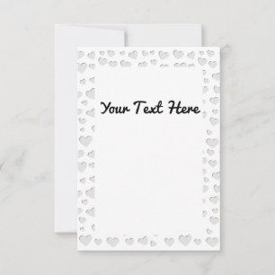 Heart Shape Faux Paper Cut Out Thank You Card