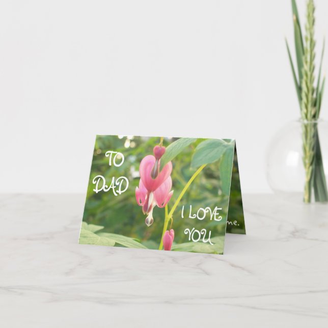 Heart shape Flowers Holiday Card (Front)