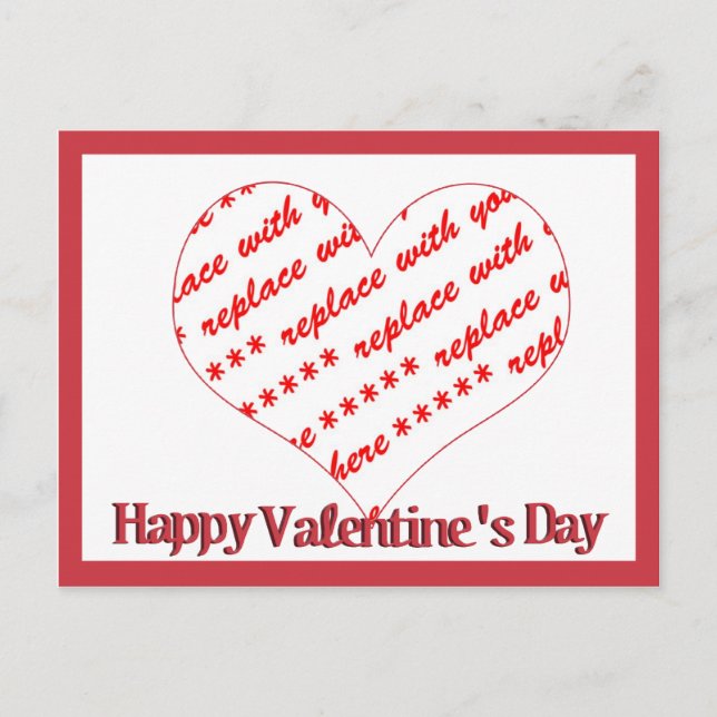 Heart Shape Frame Postcard (Front)