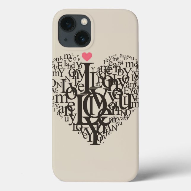Heart shape from letters Case-Mate iPhone case (Back)