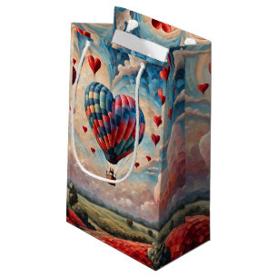 Heart Shape Hot Air Balloon Small Gift Bag
