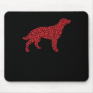 Heart Shape Love Irish Setter Dog Valentine's Day Mouse Pad