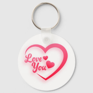 Heart shape Love You Keychain