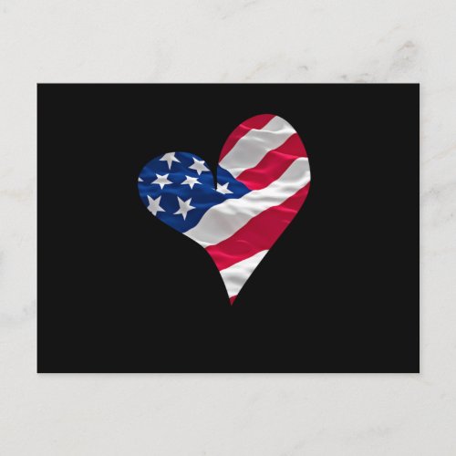 Heart Shape Memorial Day Postcard