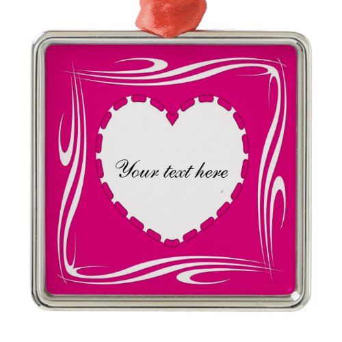 Heart shape metal ornament
