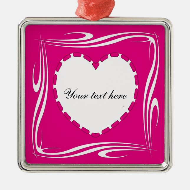 Heart shape metal ornament (Front)