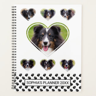 Heart Shape Pet Photo Templates And Paws &amp; Text Planner