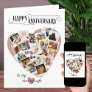 Heart Shape Photo Montage Big Wedding Anniversary Card