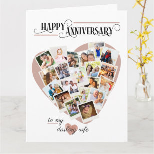 Upload your own image and add a message! Personalised Anniversary Card Large