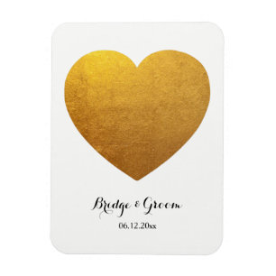 Heart Shape Photo Personalized Wedding Anniversary Magnet