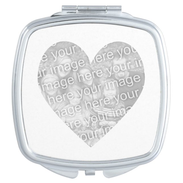Heart Shape Photo Vanity Mirror (Front)