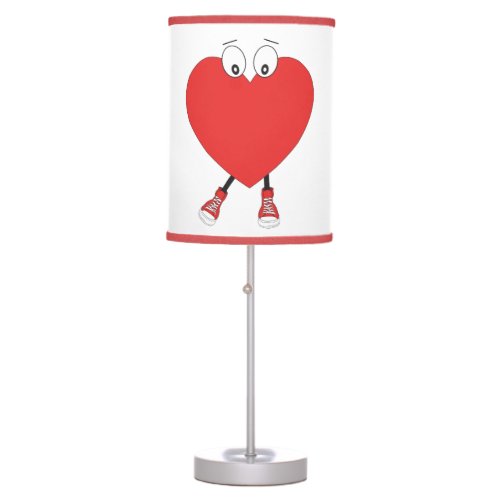 Heart Shape Red Cute Love Character Design Table Lamp