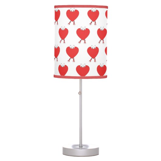 Heart Shape Red Cute Love Character Design Table Lamp (Front)