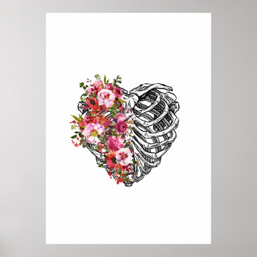 Heart Shape Rib Cage  Poster