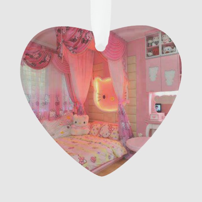 Heart shape Room Design  Ornament (Front)