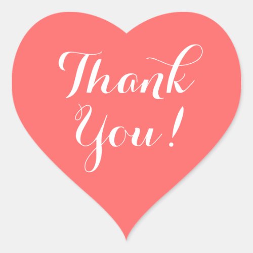 Heart shape stickers with thank you message
