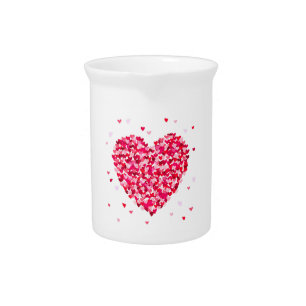 Heart Shape Valentines Day Love Gift Beverage Pitcher