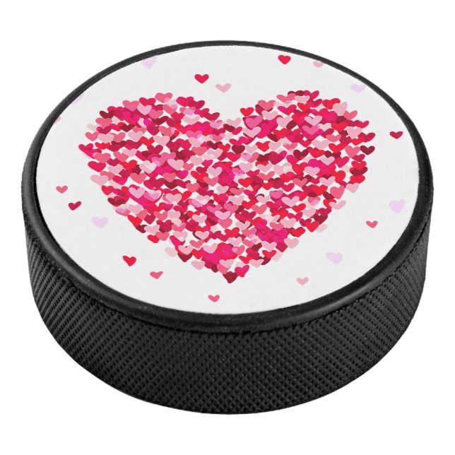 Heart Shape Valentines Day Love Gift Hockey Puck (3/4)
