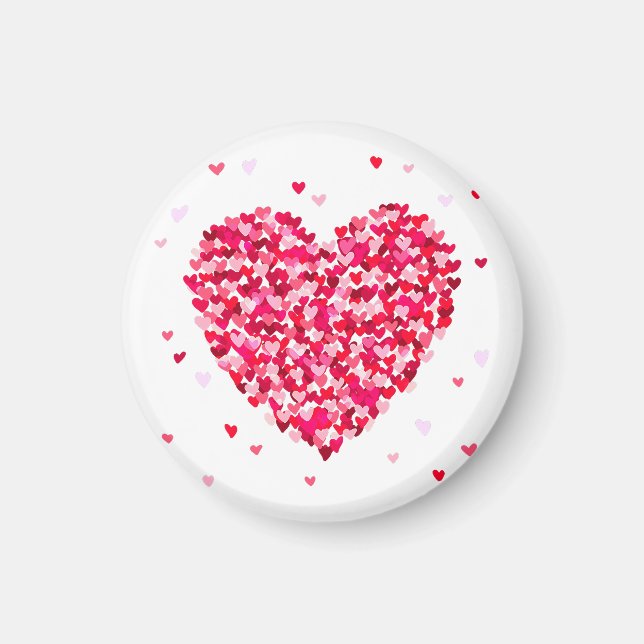 Heart Shape Valentines Day Love Gift Magnet (Front)