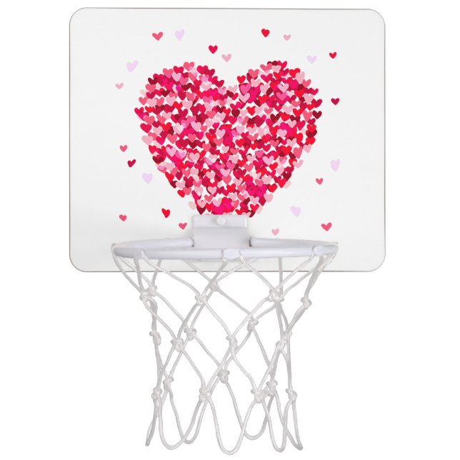 Heart Shape Valentines Day Love Gift Mini Basketball Hoop (Front)