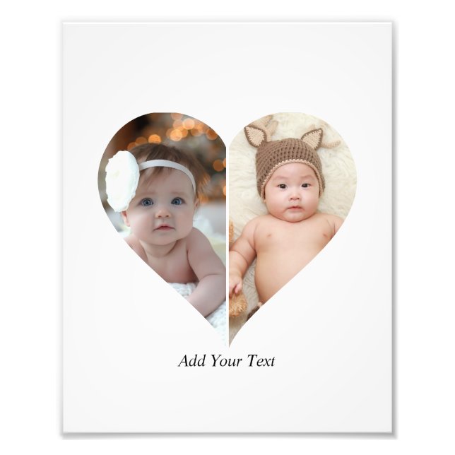 Heart Shaped 2 Photo Collage (Front)