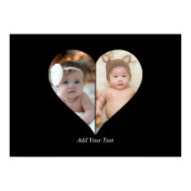 Heart Shaped 2 Photo Collage Poster