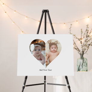 Heart Shaped 2 Photo Collage Poster