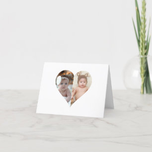 Heart Shaped 2 Photo Collage Poster Holiday Card