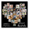 Heart Shaped 36 Photo Collage Funeral Square Foam 