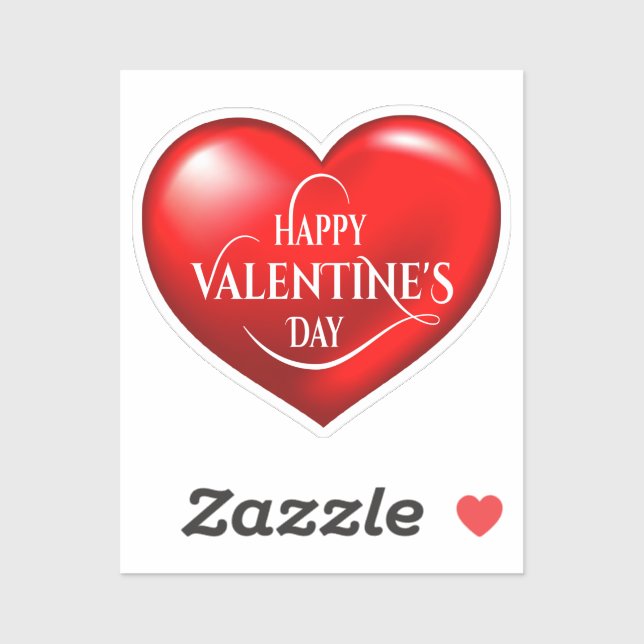 Heart Shaped 3D Love Symbol-50420 Sticker (Sheet)