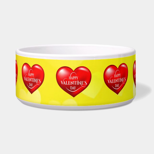 Heart Shaped 3d Red Love Symbol-50420 Bowl (Front)