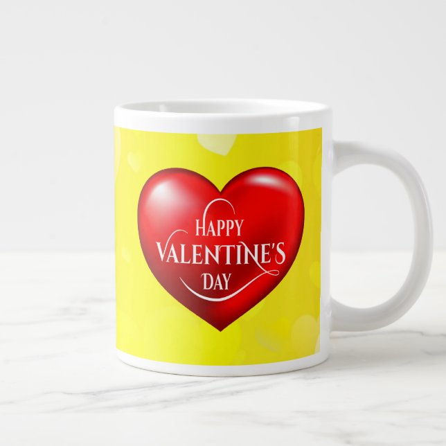 Heart Shaped 3d Red Love Symbol-50420 Giant Coffee Mug (Right)