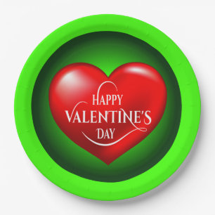 Heart Shaped 3d Red Love Symbol-50420 Paper Plates