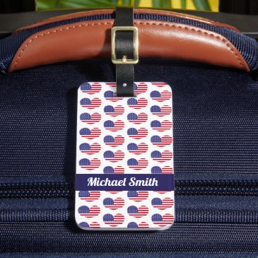 Heart Shaped American Flag Pattern | Personalized
