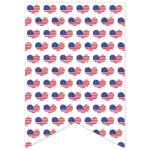 Heart Shaped American Flag Print  4th of July