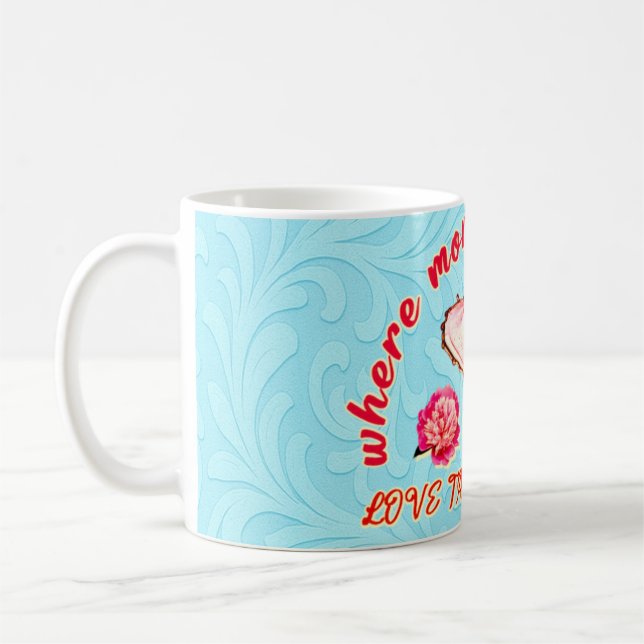 heart-shaped art coffee mug (Left)