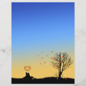 Heart-Shaped Autumn Leaves Couple (Front)