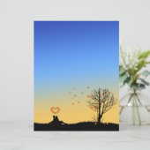 Heart-Shaped Autumn Leaves Couple (Standing Front)