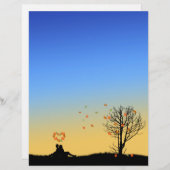 Heart-Shaped Autumn Leaves Couple (Front/Back)