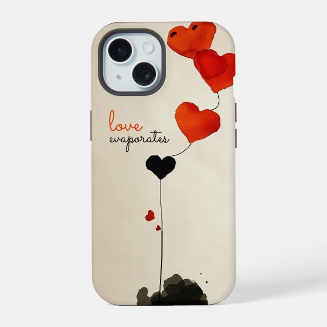 Heart-Shaped Balloons Iphone Case (Back)