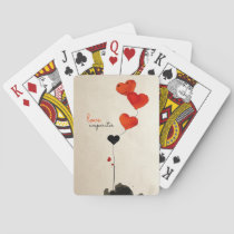 Heart-Shaped Balloons Poker Cards