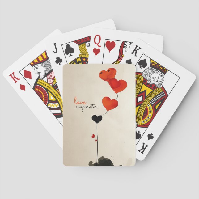 Heart-Shaped Balloons Poker Cards (Back)