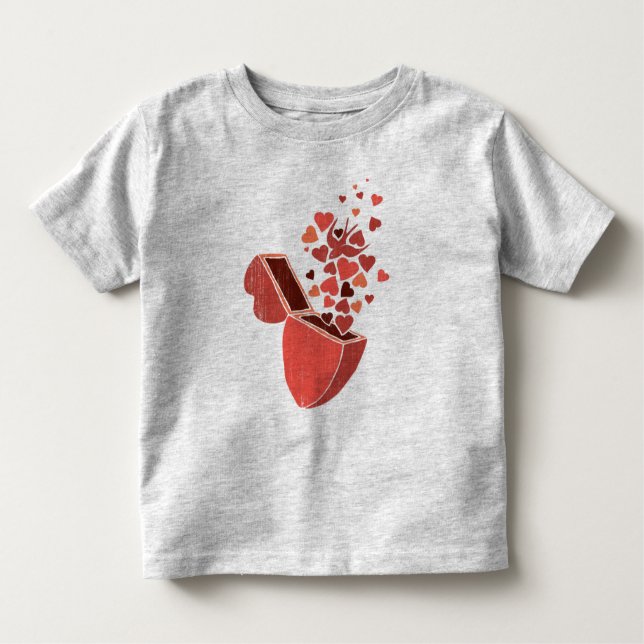heart shaped box toddler t-shirt (Front)