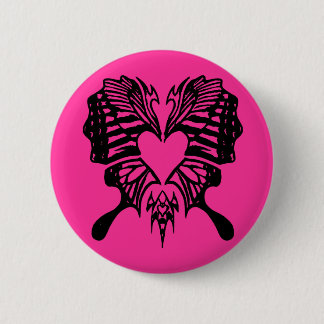 Heart Shaped Butterfly button