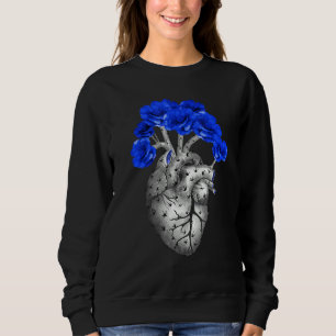 Heart shaped cactus  heart shaped succulent blue n sweatshirt