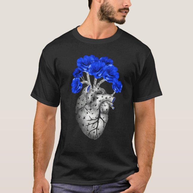 Heart shaped cactus  heart shaped succulent blue n T-Shirt (Front)