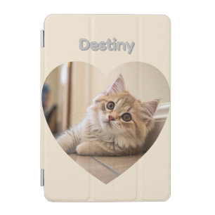 Heart-Shaped Cat Design iPad Mini Cover