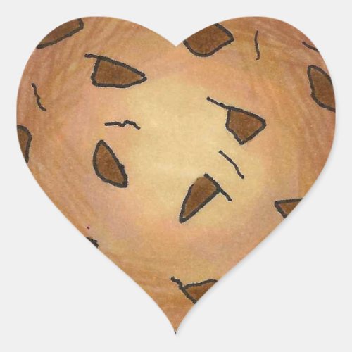 Heart_Shaped Chocolate Chip Cookie Foodie Heart Sticker